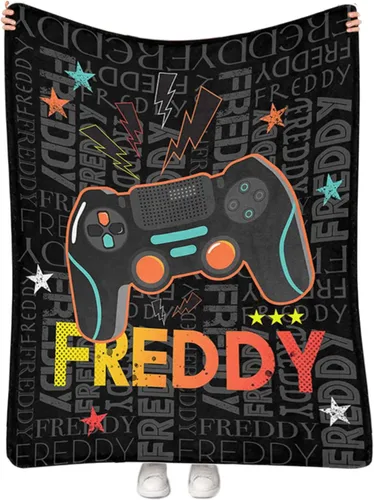 Miniatura 13 de Mantas personalizadas de juegos para niños y niñas con nombre, manta personalizada de control de videojuegos Vedio para sofá, manta suave y de forro