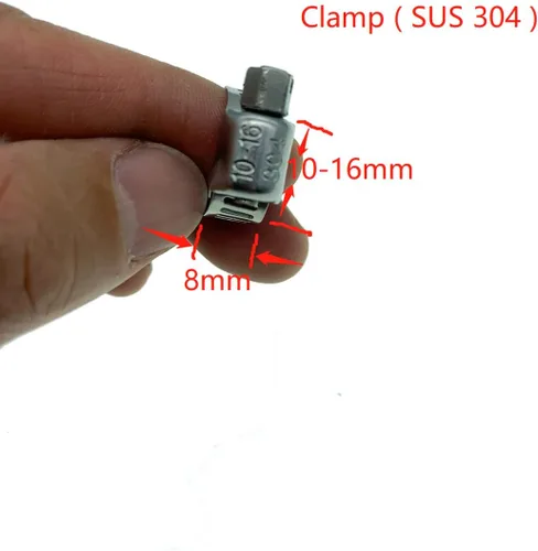 Miniatura 3 de Tapa de Refrigerante de Silicona Reforzada Universal Negra de 1/4" (6.5mm) con Abrazadera para Calentador de Derivación Puerto de Agua al Vacío Kit