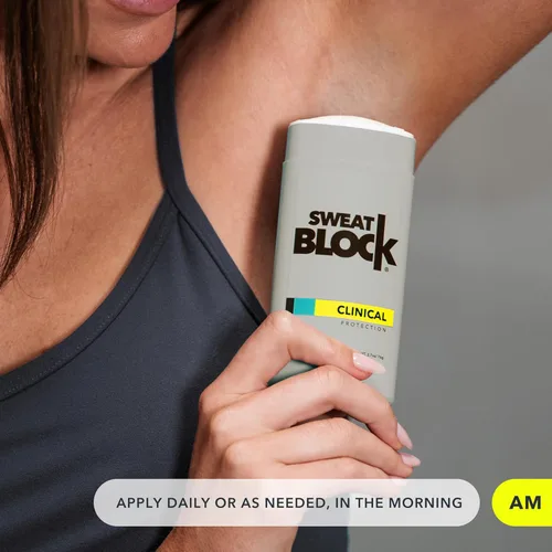 Miniatura 5 de SweatBlock Sistema antitranspirante y desodorante de máxima resistencia clínica para hombres y mujeres, ayuda para la hiperhidrosis