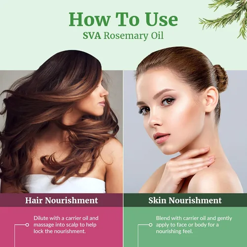 Miniatura 5 de SVA Aceite esencial de romero – 1 onza líquida – Aceite de romero 100% natural para el cabello, cara, cuidado de la piel, difusor, aromaterapia