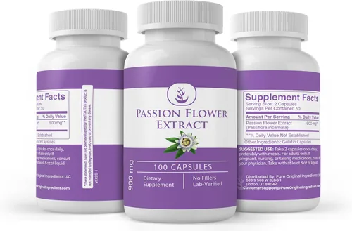 Miniatura 4 de PURE ORIGINAL INGREDIENTS Extracto de flor de la pasión, (100 cápsulas) siempre puro, sin aditivos ni rellenos, verificado por laboratorio
