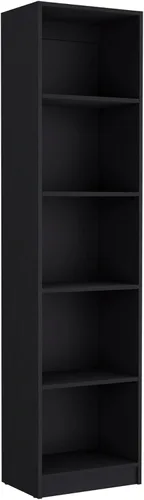 Tuhome Home XS - Librería con estantes de cinco niveles y diseño vertical delgado que ofrece almacenamiento compacto para libros, decoración y