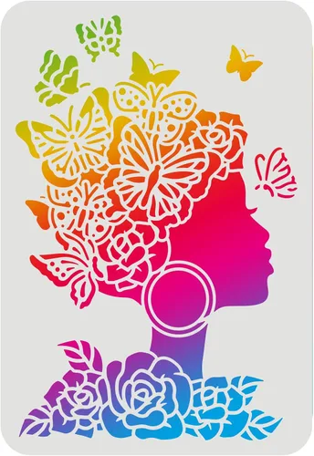 Miniatura 13 de FINGERINSPIRE Plantilla de ojos para pintar – Plantilla de dibujo reutilizable de ojos de belleza de 11.7 x 8.3 pulgadas – Diseños de mariposas