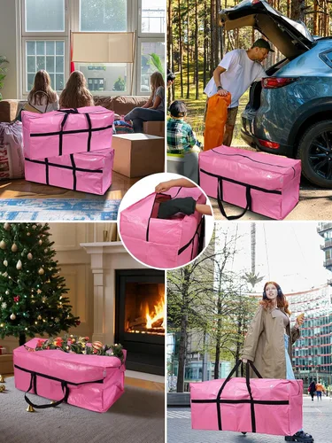 Miniatura 7 de WORKPRO 1 Pack Bolsa de Transporte Extra Grande de 66 Galones con Cremalleras, Asas de Transporte, Resistente, Impermeable, Maletas