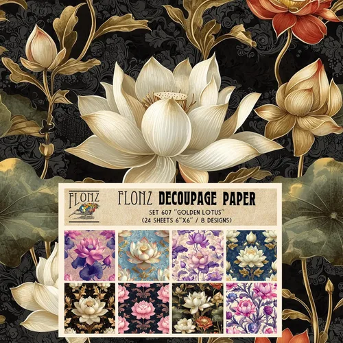 Miniatura 9 de Decoupage - Paquete de papel (24 hojas de 6 x 6 pulgadas) Secret Garden # Papel de patrón de estilo vintage para decoupage, manualidades y álbumes
