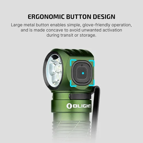 Miniatura 7 de OLIGHT Perun 3 Linterna Frontal Recargable, 3000 Lúmenes LED Faro con Luz Roja, Lámpara de Cabeza Impermeable con Banda para la Cabeza para Verde OD