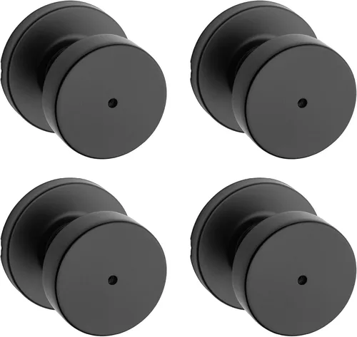 Miniatura 15 de Kwikset Pismo - Pomo de puerta redondo simulado, manija de un solo lado para armarios, puertas dobles francesas y despensa, pomo de puerta
