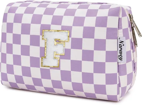 Miniatura 53 de Narwey Bolsa de maquillaje con inicial, regalos de graduación para adolescentes, niñas, niños y adolescentes, cosas de moda de 6 a 18 años, bolsa