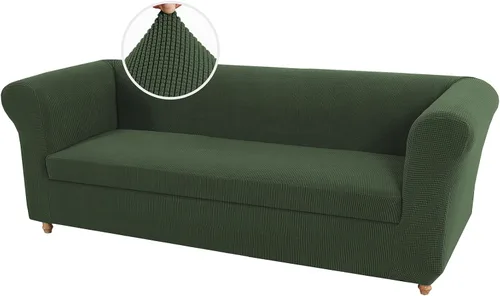 Miniatura 37 de UNBBRRL Funda de sofá Chesterfield de jacquard elástico, fundas de cojín gruesas para sofá, protector de muebles para sala de estar