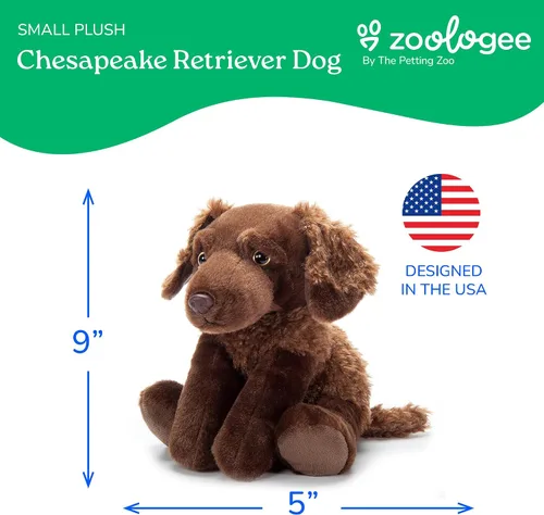 Miniatura 3 de The Petting Zoo Chesapeake Retriever - Peluche de perro de peluche, regalos para niños, juguete de peluche marrón de 9 pulgadas