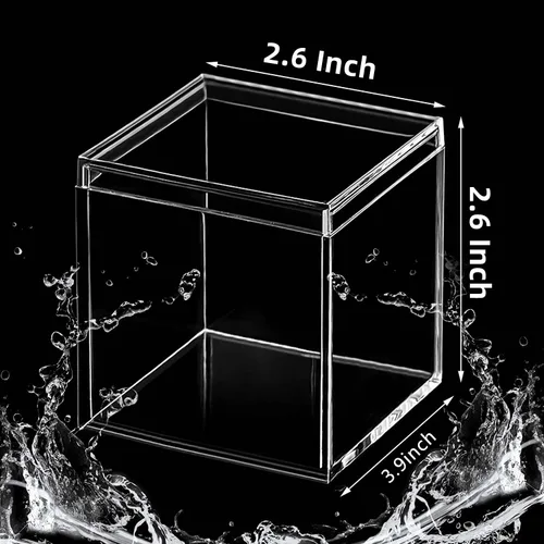 Miniatura 2 de KissYou Caja de acrílico Cajas de exhibición transparentes con tapas Caja de dulces pequeña Caja de almacenamiento de joyas transparente Contanier