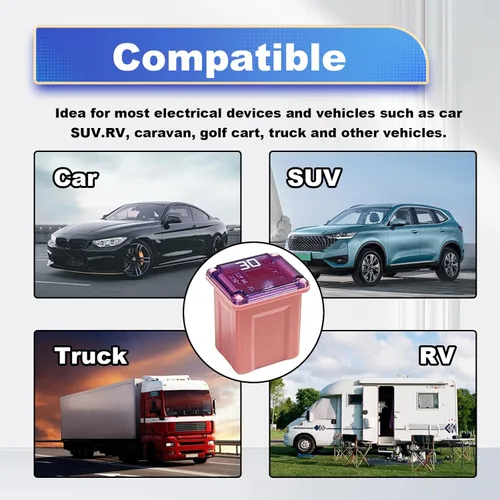 Miniatura 7 de Pleoos Juego de 10 fusibles Jcase, surtido mini de fusibles Jcase de bajo perfil para camiones, coches y SUV