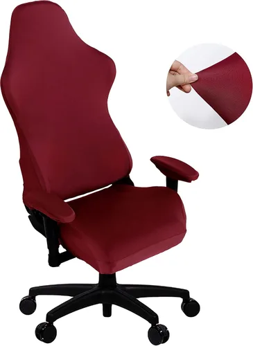 Miniatura 11 de SARAFLORA - Fundas elásticas para silla de computadora para sillón, silla giratoria, silla de juego, silla de computadora (negro, extragrande)