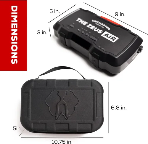 Miniatura 10 de Uncharted Supply Co. Zeus Air, arrancador portátil de 2000 A, inflador de neumáticos y compresor de 150 PSI, banco de energía de 15,000 mAh