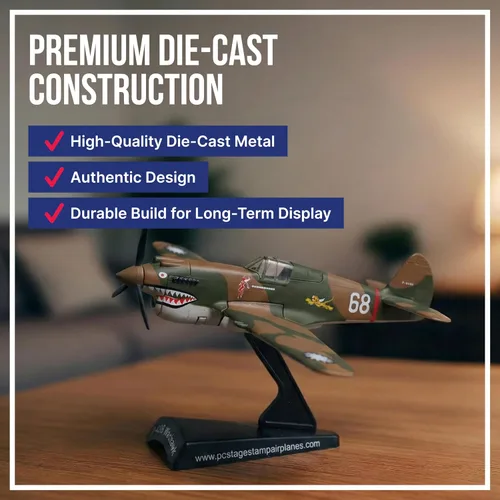 Miniatura 5 de Daron Worldwide Trading P-40 Warhawk Hell's Angels 1:90 Vehículo, marrón, negro, mediano