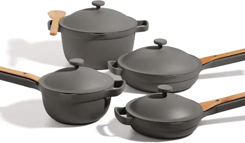 Juego de ollas y sartenes Our Place - Kit de 13 piezas que incluye la Always Pan, Perfect Pot y espátulas | Multifuncional, libre de toxinas,