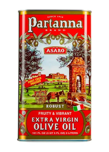 Partanna Aceite de oliva virgen extra, lata de 101 onzas.