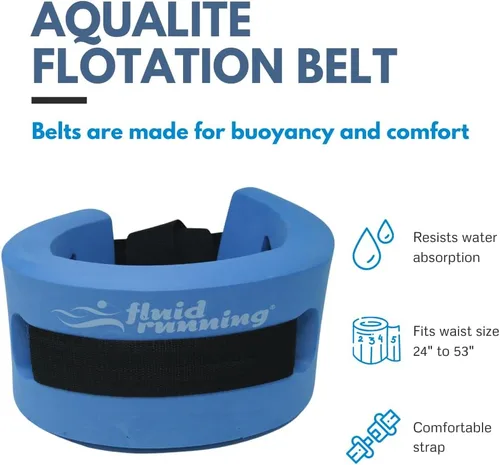 Miniatura 4 de Fluid Running Cinturón de flotación Aqualite, ligero pero extremadamente flotante, con diseño cómodo, perfecto para trotar acuático y aeróbicos