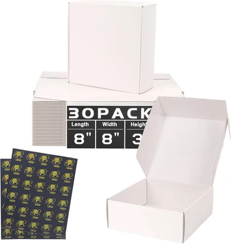 Miniatura 11 de Cajas de envío pequeñas de 6 x 4 x 2 pulgadas para pequeñas empresas, paquete de 30 cajas de correo moradas, caja de embalaje de cartón corrugado