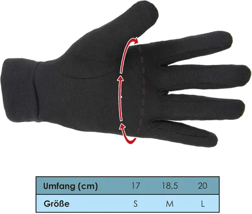 Miniatura 7 de ALPIDEX Guante interior guantes ligeros para correr, forro delgado y cálido, para deportes de invierno, para hombres y mujeres, guantes interiores
