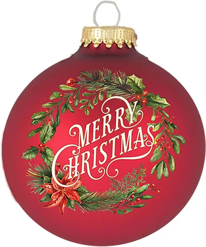 Miniatura 2 de Adornos de árbol de Navidad de vidrio - 67 mm/2.625" [4 piezas] Bolas decoradas de Adornos navideños sin costuras para colgar de Christmas by Krebs