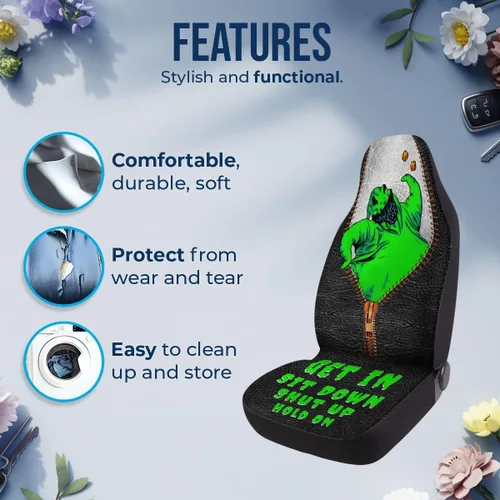 Miniatura 5 de GENANY Nightmare Skellington Ghost 2 - Fundas de asiento delantero para automóvil, camión, SUV, regalos de Navidad, funda de asiento de cubo Saco