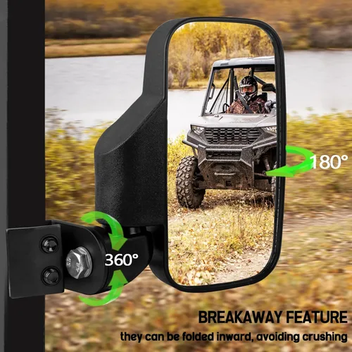 Miniatura 6 de UNIGT UTV - Espejos retrovisores compatibles con Polaris Ranger 570 900 XP 1000/Can-Am Defender Pro-Fit 2015+ espejos laterales separables