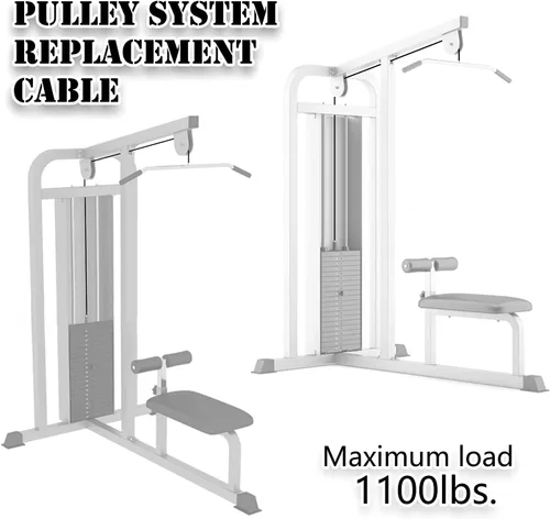 Miniatura 4 de J Bryant Gym Cable Replacement 49Ft/164Ft Heavy Duty 5mm Steel Wire Rope for Home Gym DIY Cable Pulley Machine System Workout Exercise Equipment
