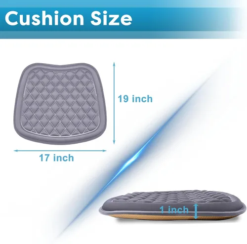 Miniatura 3 de Big Ant Cojín de asiento de automóvil de espuma viscoelástica para asiento de automóvil, funda suave para asiento de automóvil, asiento de Gris