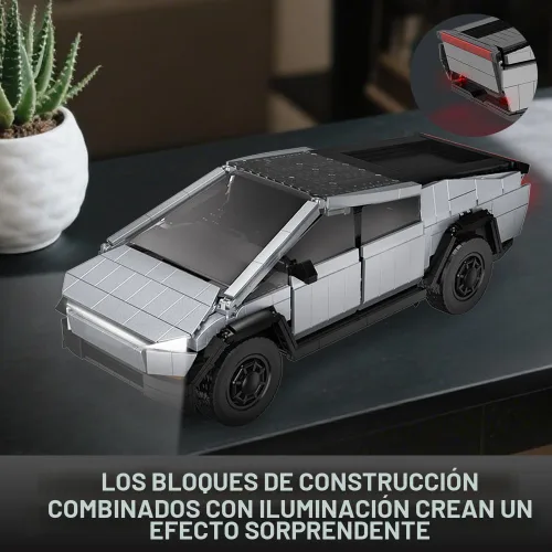 Miniatura 5 de Set de Construcción de Coche Iluminado, 1:14 Camión Todo Terreno Urbano de Construcción de Juguete con Luces, Bloque de Construcción STEM
