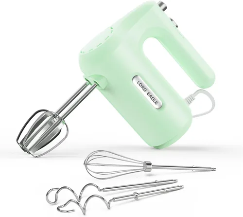 Miniatura 13 de Lord Eagle - Batidora de mano eléctrica de 5 velocidades, batidora de mano compacta de 300 W, batidora de huevos portátil de cocina con 5 accesorios
