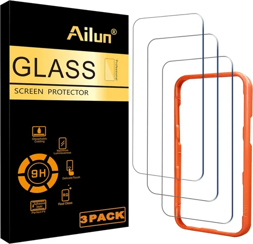 Miniatura 7 de Ailun Protector de pantalla para iPhone 14 Plus/iPhone 13 Pro Max [pantalla de 6.7 pulgadas], 3 unidades de vidrio templado compatible con fundas