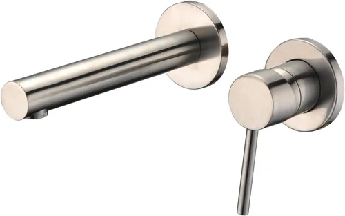 Miniatura 9 de sumerain Grifo de baño de montaje en pared para zurdos de una sola manija en cromo