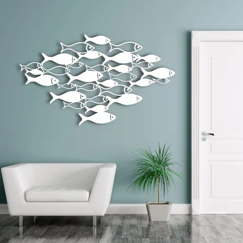 Miniatura 3 de Gamino Arte de pared de metal, decoración de pared de escuela de peces, arte de pared de peces de metal, decoración de pared de baño, arte de pared