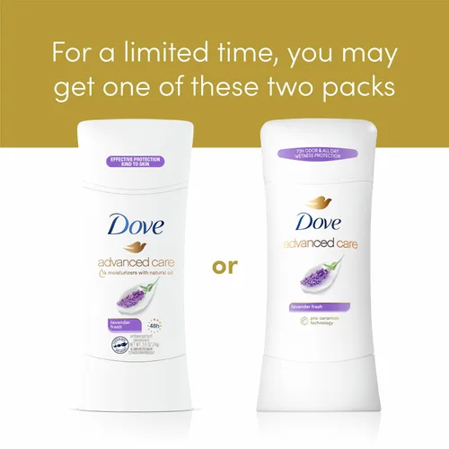 Miniatura 3 de Dove Advanced Care - Desodorante antitranspirante en barra Lavanda Fresca 4 unidades para ayudar a reparar la barrera de la piel, control del olor