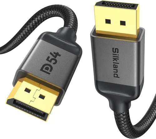 Miniatura 8 de Silkland Cable DisplayPort 2.1 certificado VESA de 54 Gbps, cable DP 2.1 de 10 pies [16K @30Hz, 10K @60Hz, 8K @120Hz, 4K @240Hz 165Hz 144Hz] HDR10