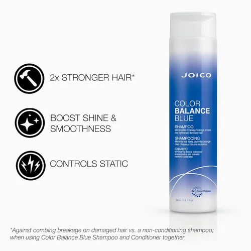 Miniatura 3 de Joico Champú y acondicionador de color azul Para cabello castaño aclarado Elimina los tonos naranja cobrizo Aumenta la vitalidad