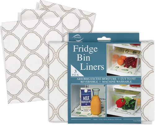 Miniatura 7 de Envision Home Revestimientos para refrigerador, forro para estantes, revestimientos absorbentes para refrigeradores, 12 x 24 pulgadas, estampado