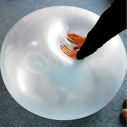 Miniatura 6 de Bola de burbujas de agua de 47 pulgadas para adultos, bola de agua inflable para playa, jardín, bola de goma suave (azul)
