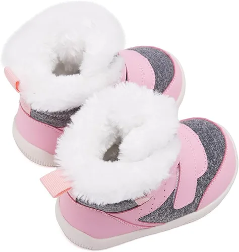 Miniatura 75 de BMCiTYBM Botas de nieve de invierno para bebés y niños pequeños, de piel sintética, cálidas, antideslizantes, zapatos para primeros pasos