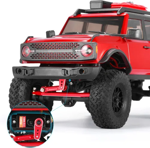 Miniatura 5 de Servo, servo de dirección con soporte servo y bocina servo piezas de actualización para 1/24 SCX24 RC Crawler Cars Complete Upgrades (paquete A)