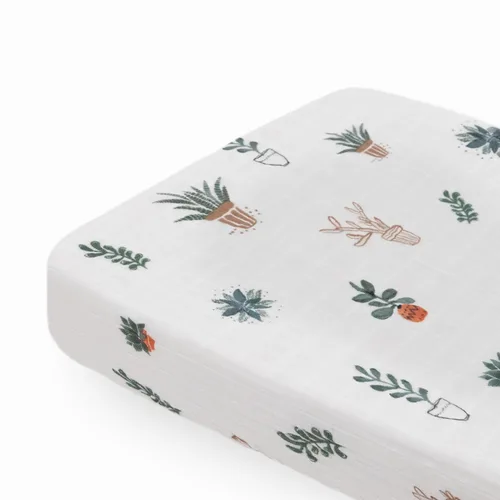 Miniatura 9 de Little Unicorn Funda para cambiador para recién nacidos y bebés, tela de muselina suave y transpirable, funda para cambiador de pañales para bebés