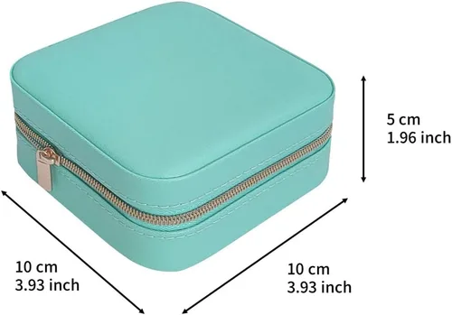Miniatura 6 de TRODANCE Estuche de viaje de joyería con espejo pequeño organizador de joyas de viaje mini organizador de almacenamiento portátil para anillos