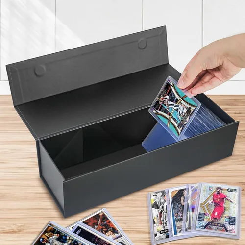 Miniatura 2 de Vowcarol Caja de almacenamiento para tarjetas coleccionables, caja de almacenamiento de carga superior, caja de pasatiempos para 800 tarjetas, 1