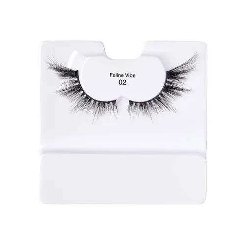 Miniatura 3 de i-ENVY - 2 pares de pestañas postizas con aspecto de elevación de ojos de gato y zorro, aspecto dramático (02)