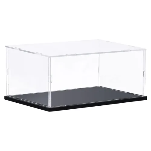 Miniatura 12 de MECCANIXITY Caja de acrílico transparente, caja transparente para ensamblar, escaparate a prueba de polvo de 9.8 x 9.8 x 15.7 pulgadas