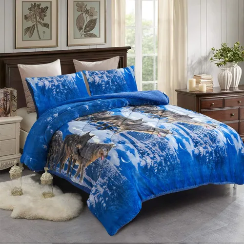 Miniatura 21 de Manta de lana JML, manta de Sherpa de 3 piezas, muy suave, cálida, estilo coreano, reversible, manta de borrego para el invierno estampada