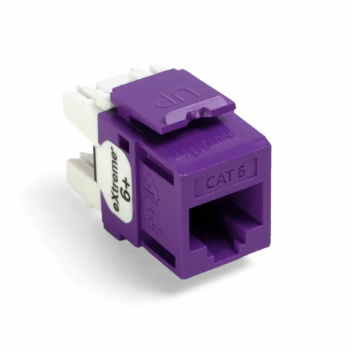 Miniatura 27 de Leviton Extreme 6+ QuickPort Connector, CAT 6, paquete de 150, 61110-JW6, blanco