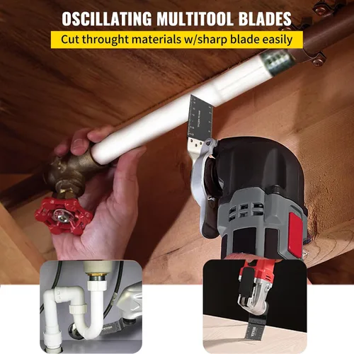 Miniatura 2 de VEVOR 100 piezas de cuchillas oscilantes, kit de cuchillas de multiherramienta de liberación rápida, cuchillas de herramienta HCS para madera
