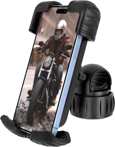 Miniatura 10 de TXV Soporte para Teléfono de Motocicleta - Amortiguador de Vibración Mejorado - Soporte de Teléfono para Bicicleta Giratorio 360°, Clip de Teléfono